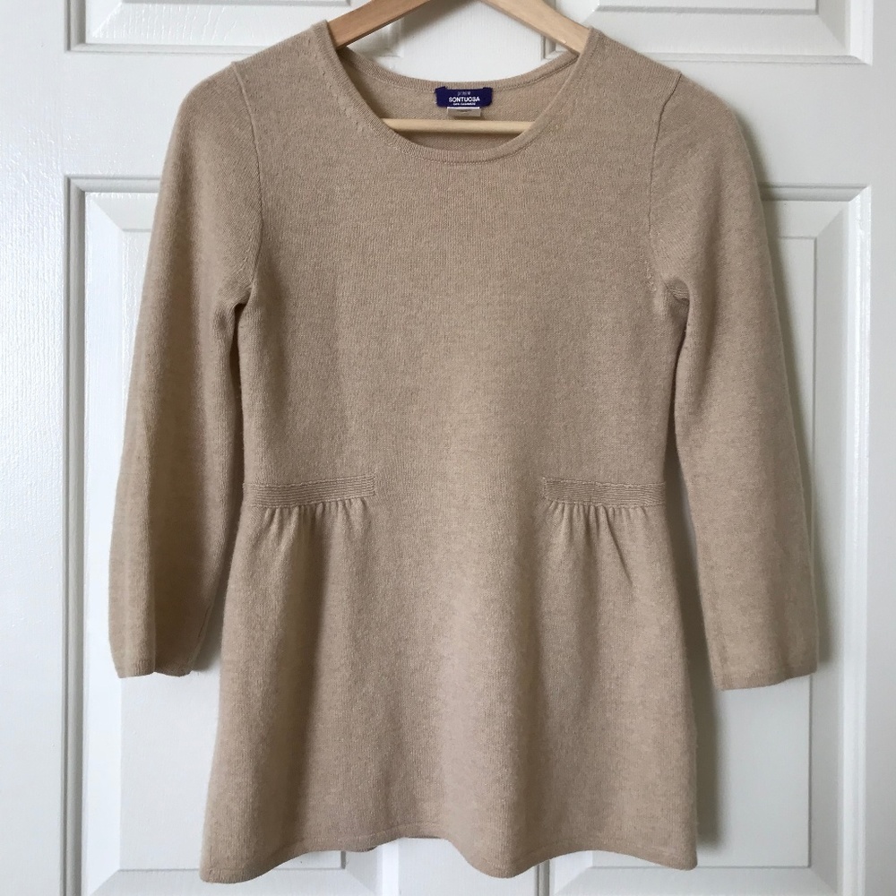 Cashmere J. Crew Sontuosa sweater XS tan